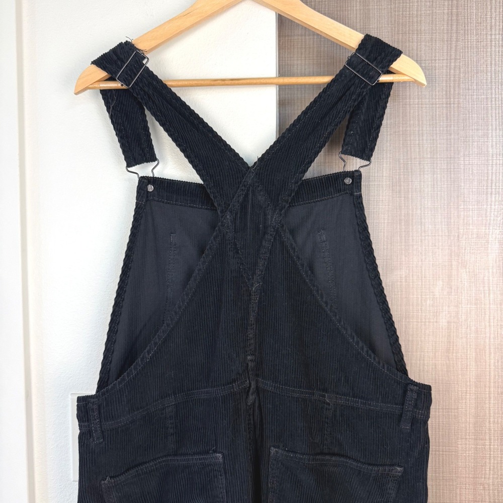 Free People We the Free Black Relaxed Corduroy Ziggy Overalls Size Medium - Picture 9 of 14